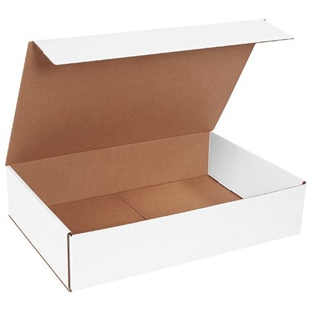 Bsc Preferred 18 x 12 x 4'' White Corrugated Mailers, 50PK BUY00014652
